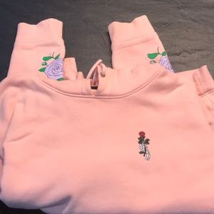 Pink hoodie from Zumiez